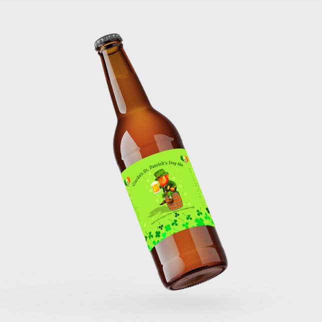 Étiquette Pour Bouteilles De Bière Customisez votre St. Patrick's Day Ale Détails (Créateur téléchargé)