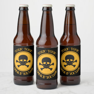 Étiquette Pour Bouteilles De Bière Danger Tonique Toxique
