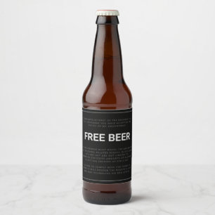 Étiquette Pour Bouteilles De Bière Demander à Groomsman "BIÈRE GRATUITE"