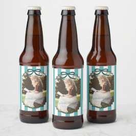 Étiquette Pour Bouteilles De Bière Diplôme Vert Sarcelle