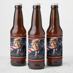 Étiquette Pour Bouteilles De Bière Donald Trump Inauguration présidentielle Collector