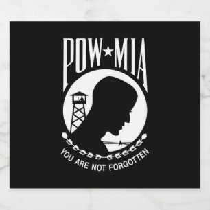 Étiquette Pour Bouteilles De Bière Drapeau des prisonniers de guerre et disparus : So