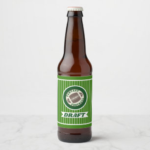 Étiquette Pour Bouteilles De Bière Ébauche du football d'imaginaire