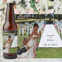 Étiquette Pour Bouteilles De Bière Enfin Mariage Funny Black Couple