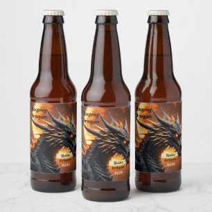 Étiquette Pour Bouteilles De Bière Ensemble de Personnalisers d'éclipse solaire de dr