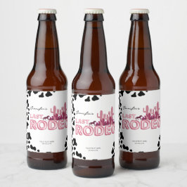Étiquette Pour Bouteilles De Bière Enterrement de vie de jeune fille Cowgirl Dernier 