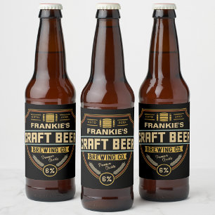 Étiquette Pour Bouteilles De Bière Entreprise de brassage de bière artisanale personn