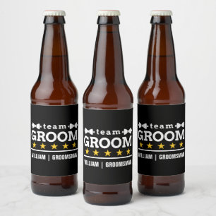 Étiquette Pour Bouteilles De Bière Équipe Marié Personnalisée Garçon d'Honneur