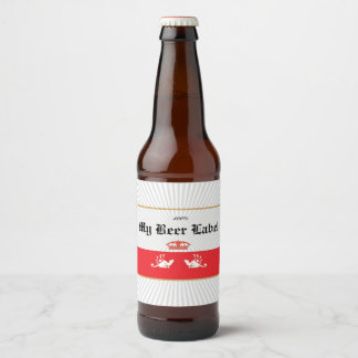 Étiquette Pour Bouteilles De Bière Étiquette de bière mexicain rouge