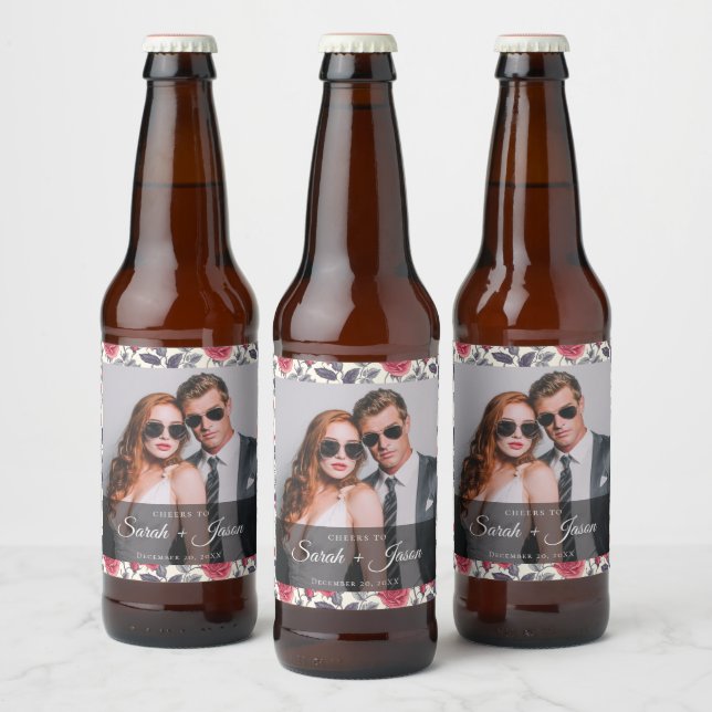 Étiquette Pour Bouteilles De Bière Étiquette de bière Rose mignon (Bouteilles)