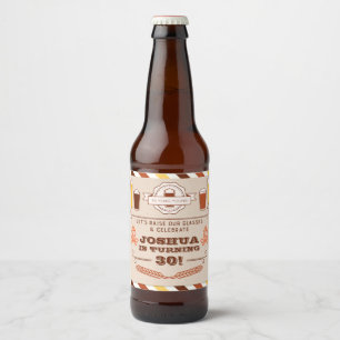 Étiquette Pour Bouteilles De Bière Étiquette de bières d'anniversaire