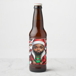 Étiquette Pour Bouteilles De Bière Étiquette de bouteille de bière Dope Santa