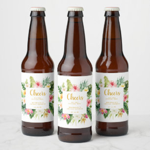 Étiquette Pour Bouteilles De Bière Étiquette de bouteille de bière tropicale pour dou