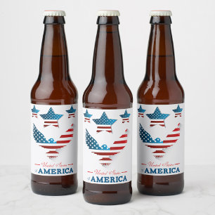 Étiquette Pour Bouteilles De Bière Étiquette de vin des États-Unis d'Amérique