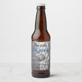 Étiquette Pour Bouteilles De Bière Faux Hammered Metal Bière Étiquette