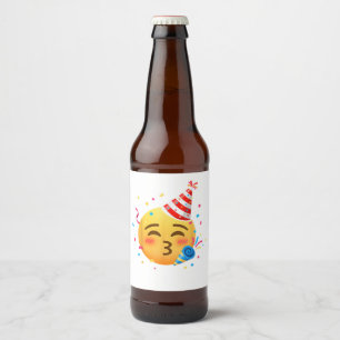 Étiquette Pour Bouteilles De Bière Fête d'émoticônes drôles