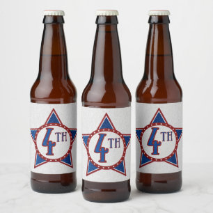 Étiquette Pour Bouteilles De Bière Fête du 14 juillet scintillante