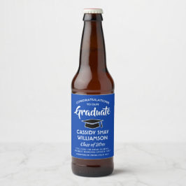Étiquette Pour Bouteilles De Bière Fêtes de fin d'études supérieures Moderne Royal Bl