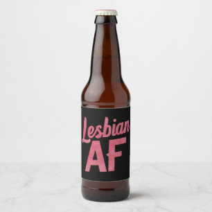 Étiquette Pour Bouteilles De Bière Fleur lesbienne AF Fierté LGBT Gay Amour Parade