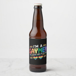 Étiquette Pour Bouteilles De Bière Gaymer Comme Un Joueur Régulier Mais Way Gayer Gam