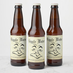 Étiquette Pour Bouteilles De Bière Giggle Eau et votre texte