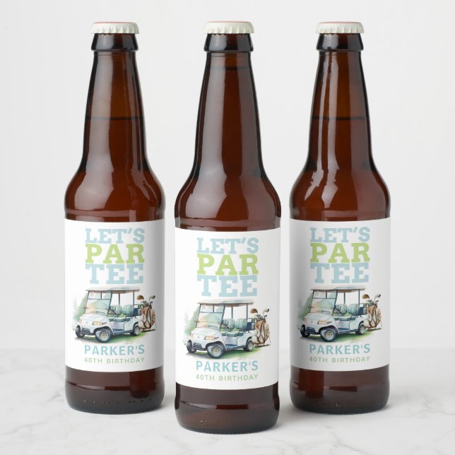 Étiquette Pour Bouteilles De Bière Golf Adulte Anniversaire personnalisé (Bouteilles)