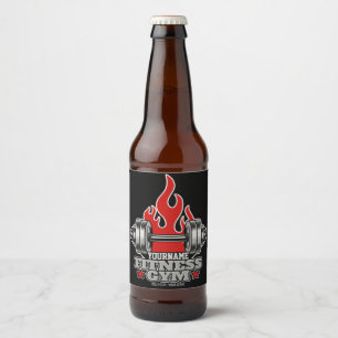 Étiquette Pour Bouteilles De Bière Haltère de levage de poids personnalisé Salle de s