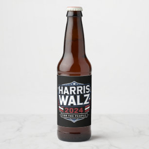 Étiquette Pour Bouteilles De Bière HarrisWaltz 2024 Shirt KamalaHarris TimWaltz 2024