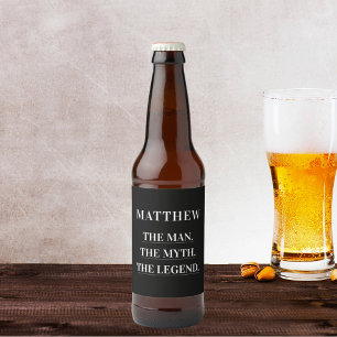 Étiquette Pour Bouteilles De Bière Homme mythe légende photo fête d'anniversaire