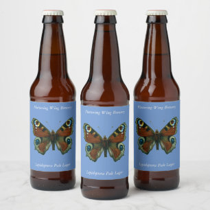 Étiquette Pour Bouteilles De Bière Inachis io - Le papillon paon européen