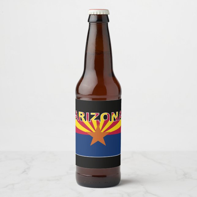 Étiquette Pour Bouteilles De Bière Indicateur texte Arizona (Devant)