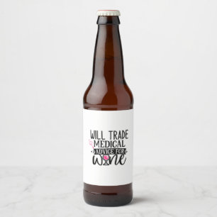 Étiquette Pour Bouteilles De Bière Infirmière Cadeau Infirmière Conseil médical