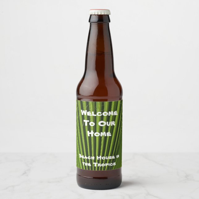 Étiquette Pour Bouteilles De Bière Invité à la maison  Bienvenue Appréciation de la f (Devant)