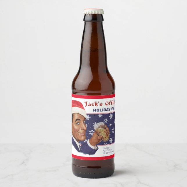 Étiquette Pour Bouteilles De Bière Jack's Holiday IPA Bière Étiquette (Devant)
