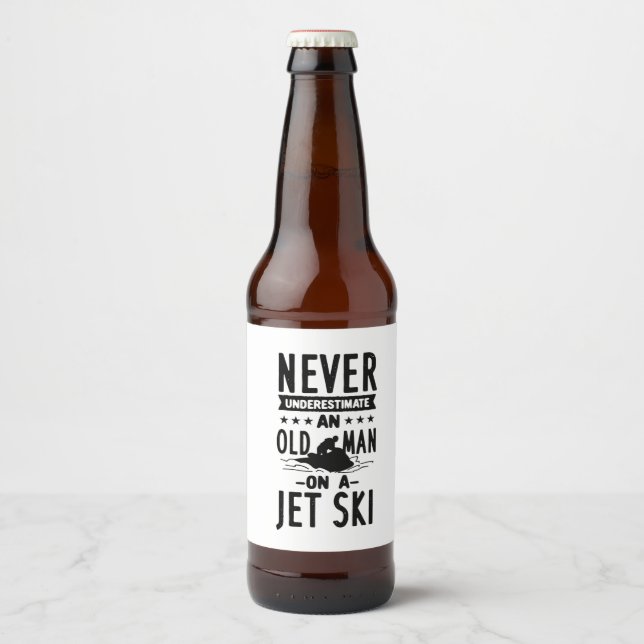 Étiquette Pour Bouteilles De Bière Jet ski (Devant)