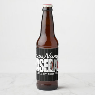 Étiquette Pour Bouteilles De Bière Joueur d'équipe de baseball rétro AJOUTER NOM Pins