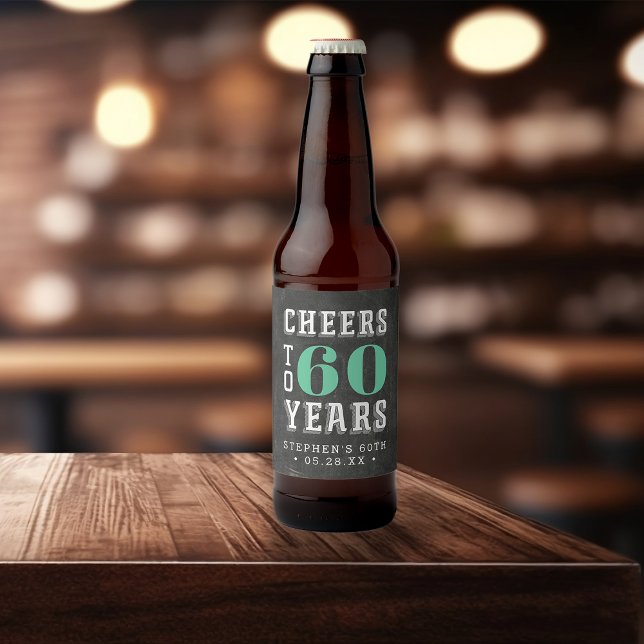 Étiquette Pour Bouteilles De Bière Jour de jalon personnalisé (Créateur téléchargé)