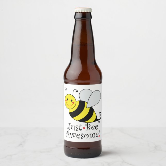 Étiquette Pour Bouteilles De Bière Juste Avoir Awesome Bumble Bee (Devant)