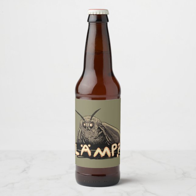Étiquette Pour Bouteilles De Bière Lamp? Moth Meme (Devant)