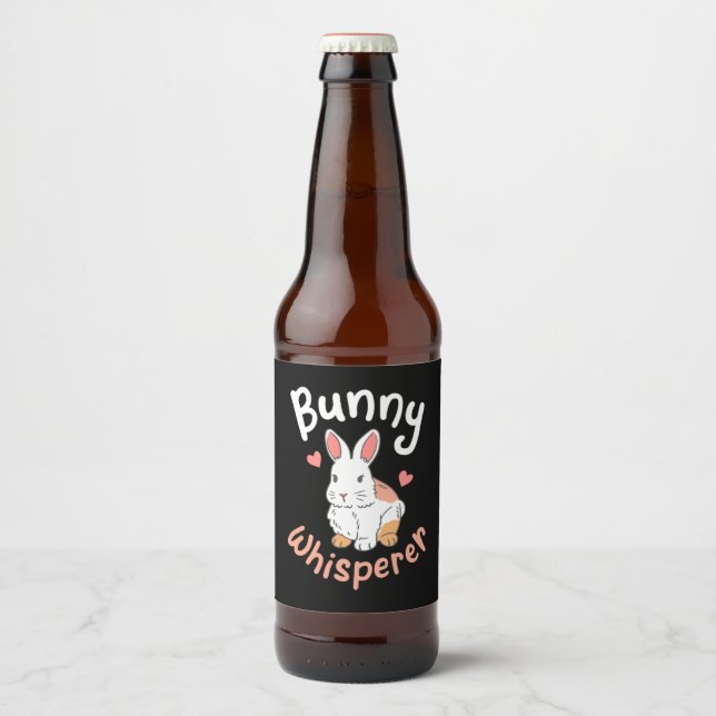 Étiquette Pour Bouteilles De Bière Lapin Lapin Whisperer (Devant)