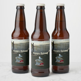 Étiquette Pour Bouteilles De Bière Le pêcheur ​ ​ ​ ​ ​ ​. Bonne pêche