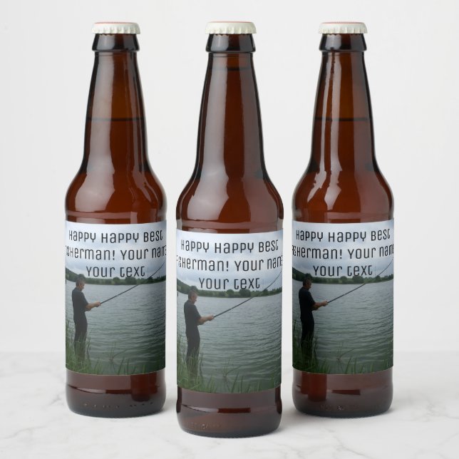 Étiquette Pour Bouteilles De Bière Le pêcheur le soir (Bouteilles)