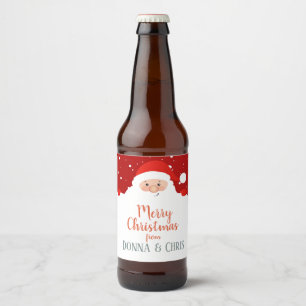 Étiquette Pour Bouteilles De Bière Le Père Noël - Joyeux Noël - Personnalisé