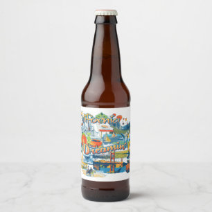 Étiquette Pour Bouteilles De Bière Le rêve de Californie