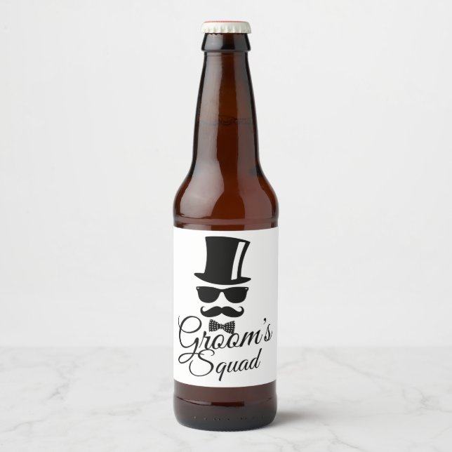 Étiquette Pour Bouteilles De Bière L'équipe de Groom (Devant)