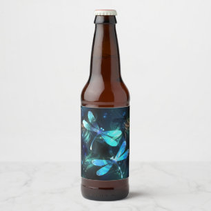 Étiquette Pour Bouteilles De Bière Les libellules du lac