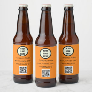 Étiquette Pour Bouteilles De Bière Logo de l'entreprise Orange Business Corporate Cod