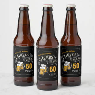 Étiquette Pour Bouteilles De Bière L'Or Noir Bravo Et Bières N'Importe Quel Âge Anniv