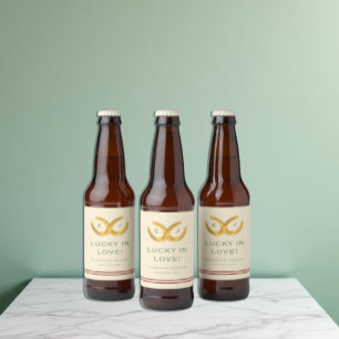 Étiquette Pour Bouteilles De Bière Mariage de fers à cheval occidentaux