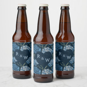 Étiquette Pour Bouteilles De Bière Mariage Rétro Fleur d'Oeillet Radieux